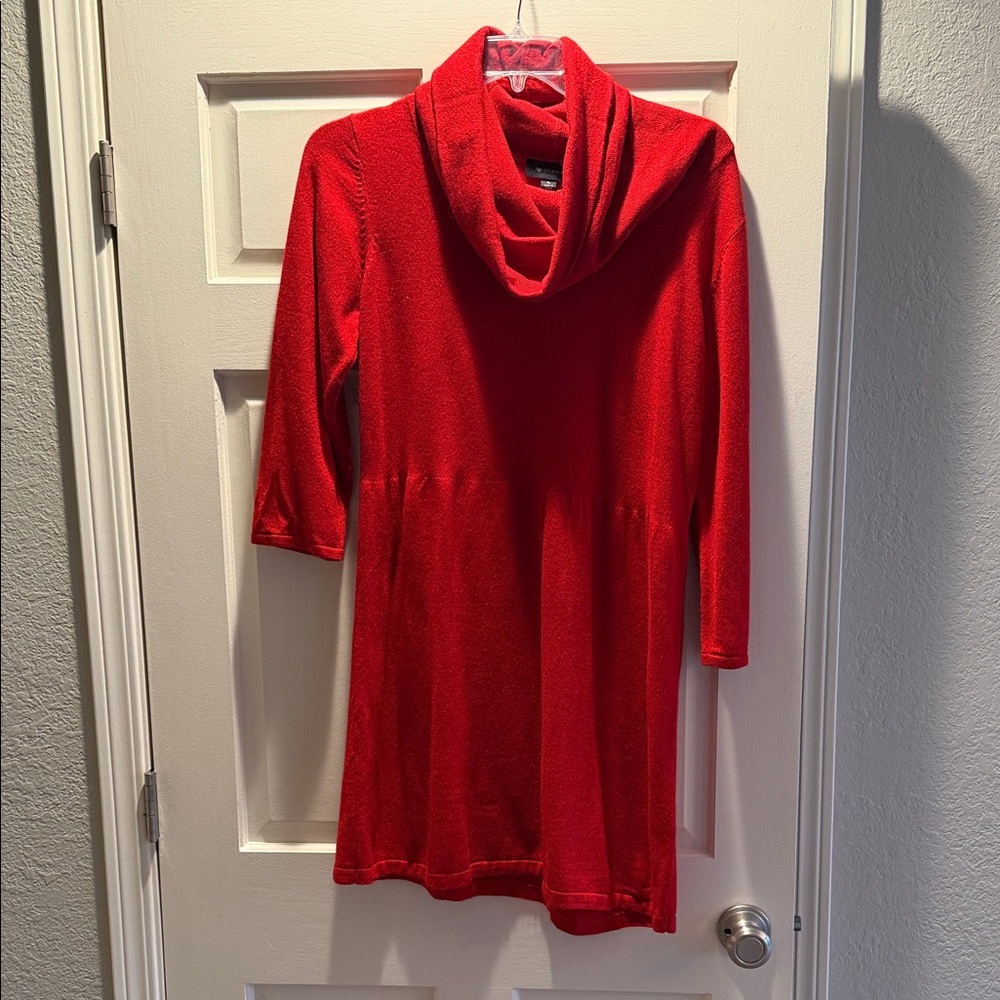 AB Studio Vibrant Red Turtleneck Sweater
